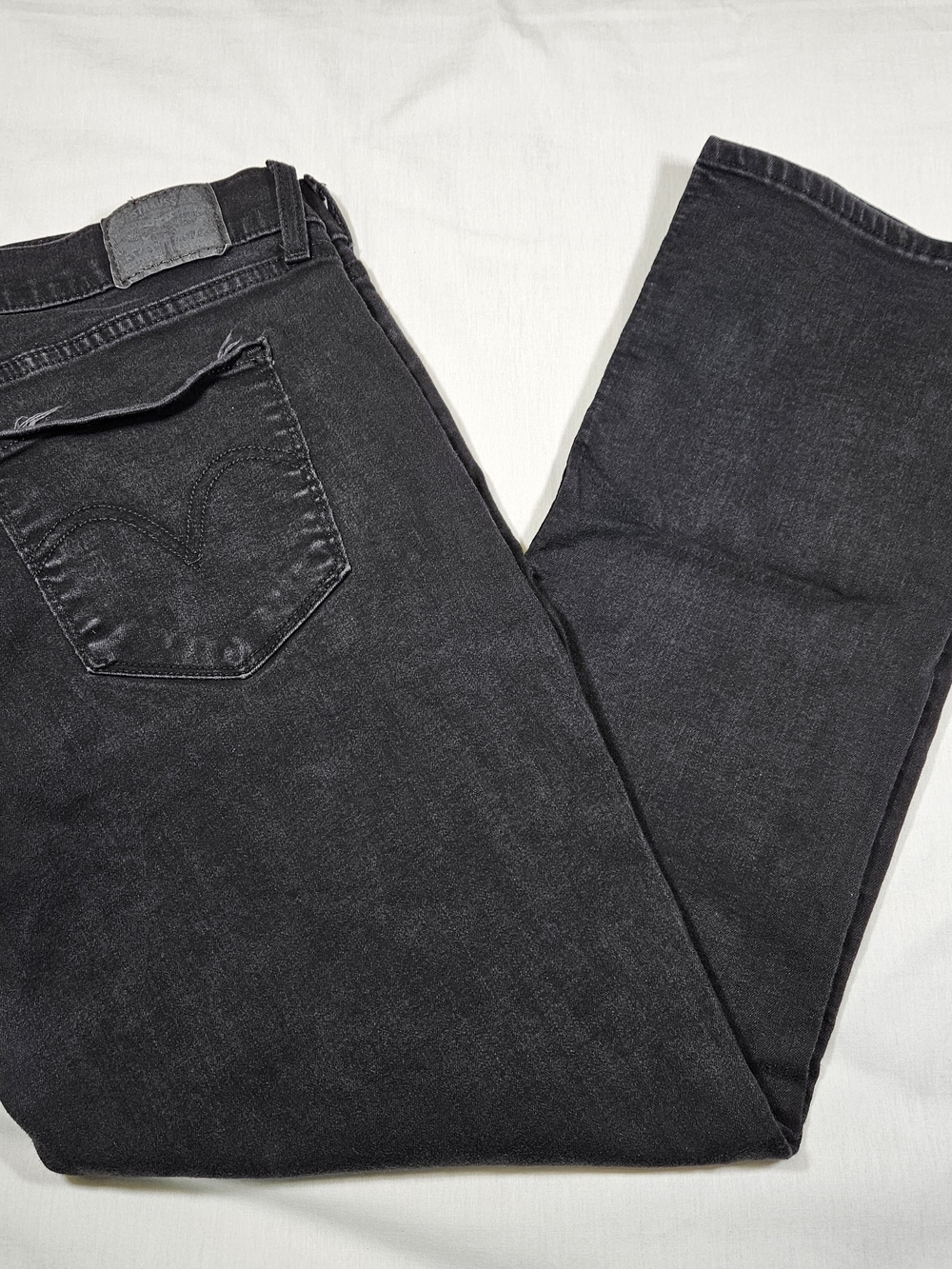 Levi's Women's 16S Classic Straight Jeans Black Stretch Denim 39250-0001 W33 L28